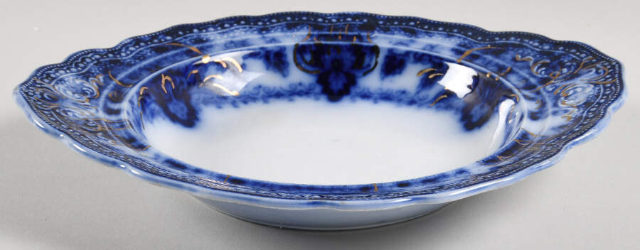 Seville (Flow Blue) Round Butter No Lid by Wood & Sons-1