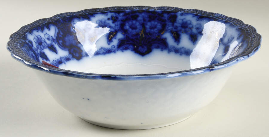 Seville (Flow Blue) 9" Round Vegetable Bowl by Wood & Sons-1
