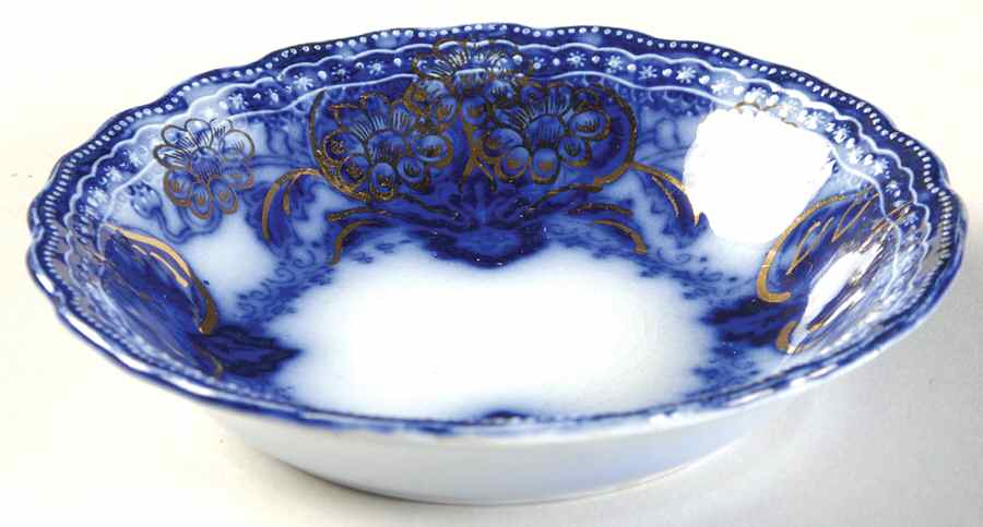 Seville (Flow Blue) Fruit/Dessert (Sauce) Bowl by Wood & Sons-1