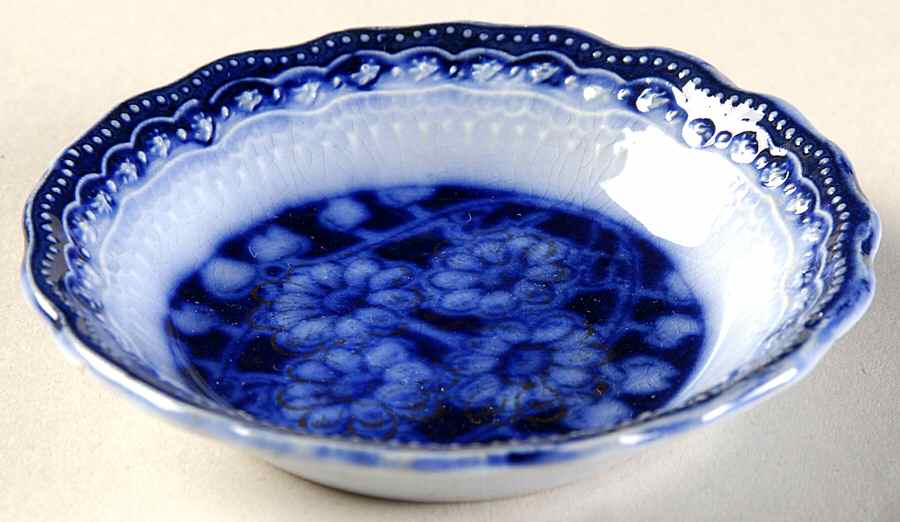 Seville (Flow Blue) Butter Pat by Wood & Sons-1