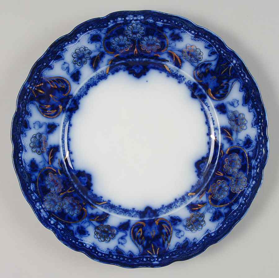 Seville (Flow Blue) Luncheon Plate by Wood & Sons-1