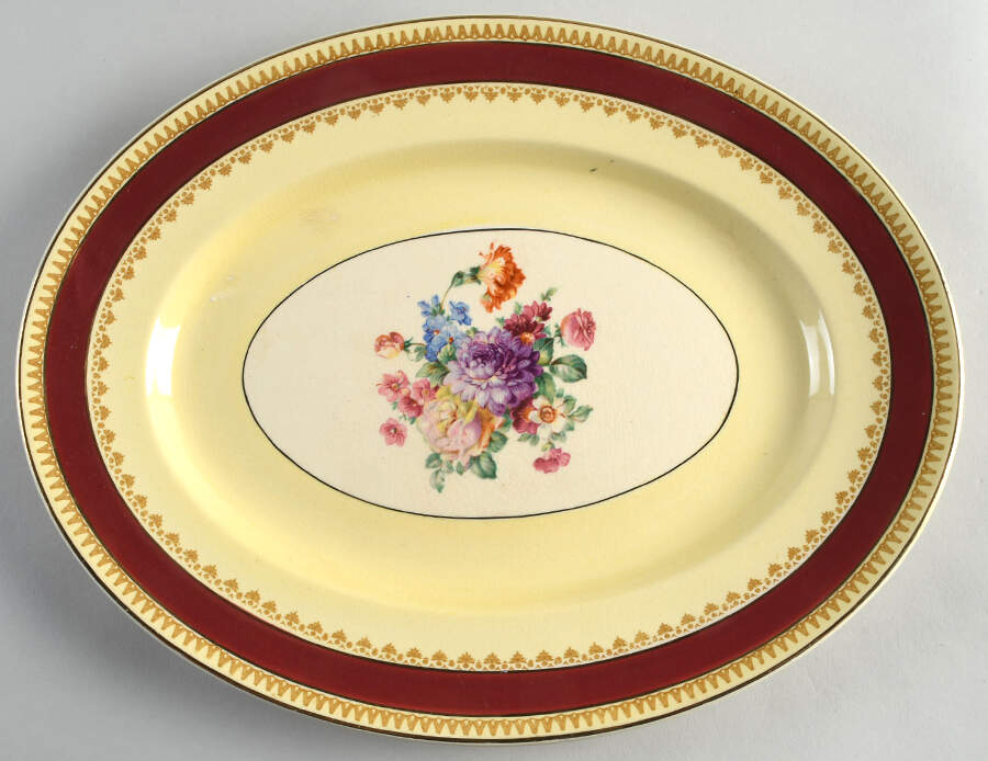 Sherborne 14" Oval Serving Platter by Wood & Sons-1