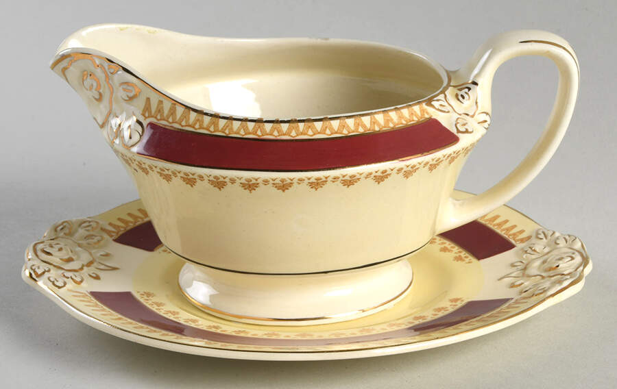 Sherborne Round Gravy Boat & Underplate by Wood & Sons-1