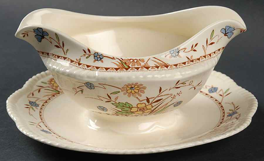 Springdale Gravy Boat with Attached Underplate by Wood & Sons-1