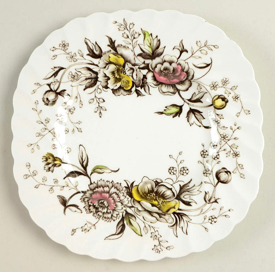 Summer Spray Square Salad Plate by Wood & Sons-1