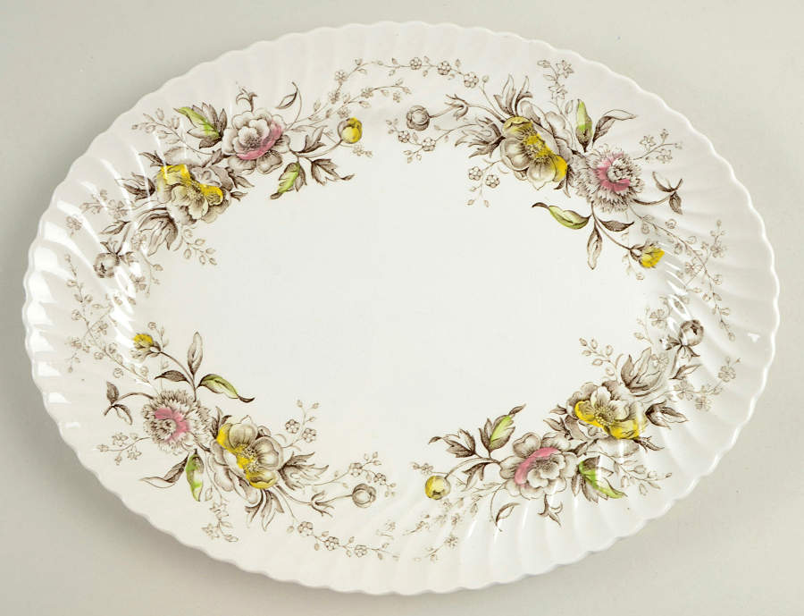 Summer Spray 12" Oval Serving Platter by Wood & Sons-1