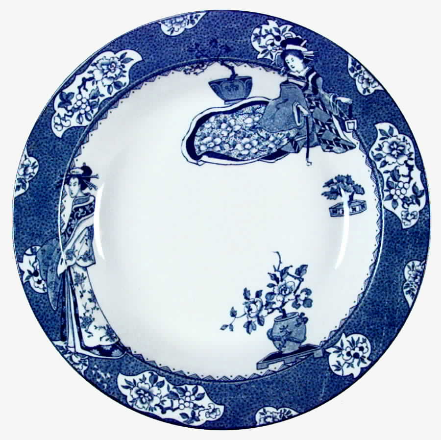 Tsing (Blue) Rim Soup Bowl by Wood & Sons-1