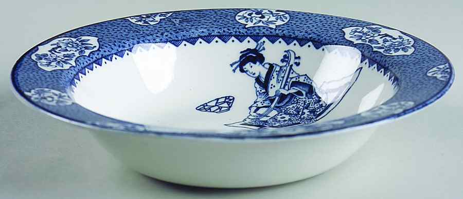 Tsing (Blue) Rim Cereal Bowl by Wood & Sons-1