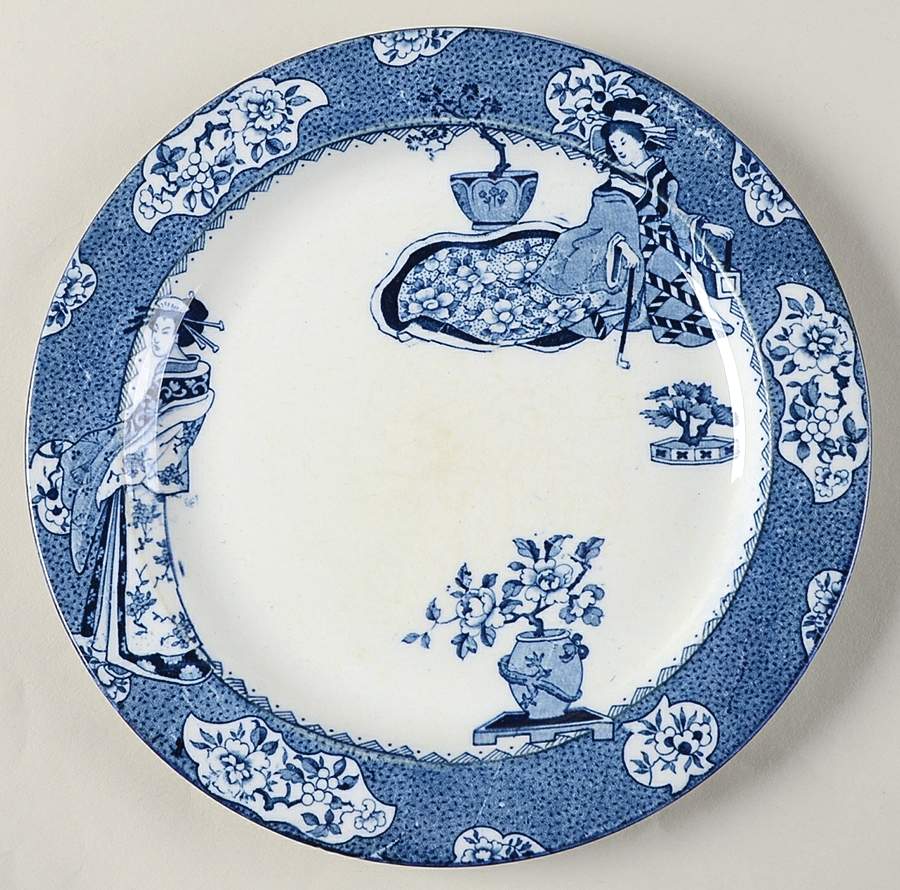 Tsing (Blue) Luncheon Plate by Wood & Sons-1