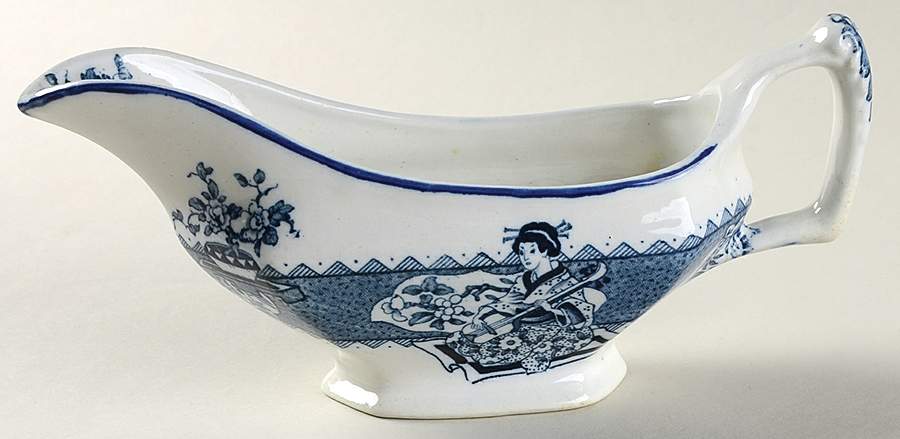 Tsing (Blue) Gravy Boat by Wood & Sons-1