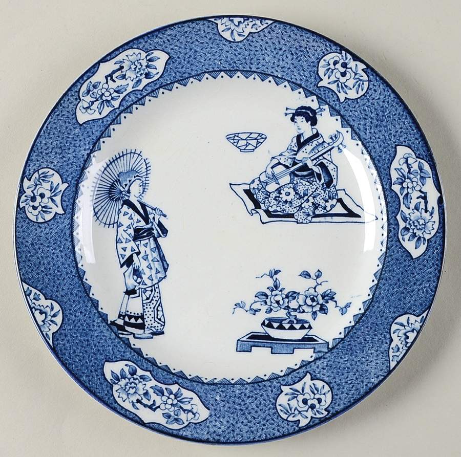 Tsing (Blue) Bread & Butter Plate by Wood & Sons-1