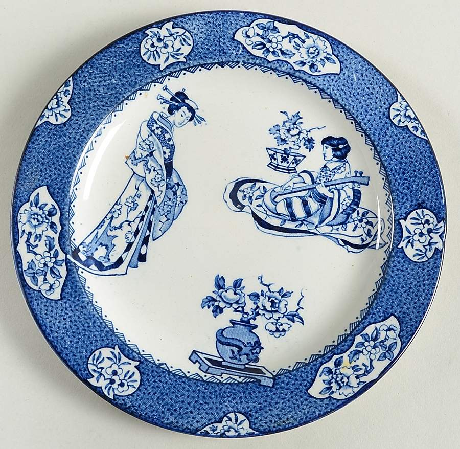 Tsing (Blue) Salad Plate by Wood & Sons-1