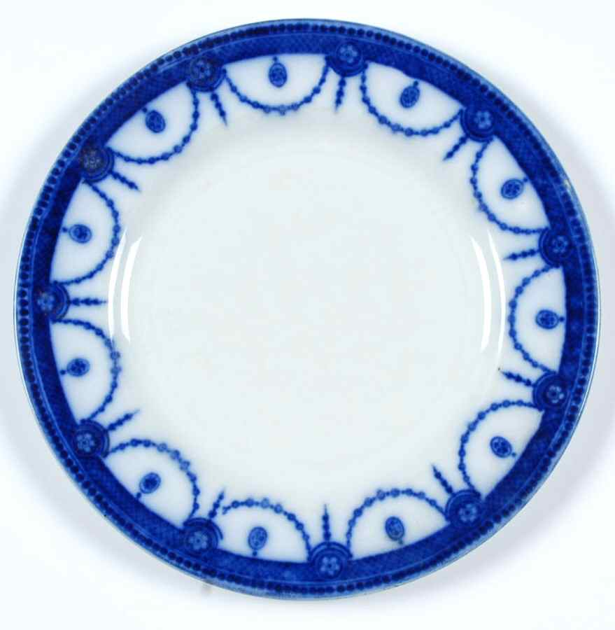 Venice Flow Blue (Gold Trim) Bread & Butter Plate by Wood & Sons-1
