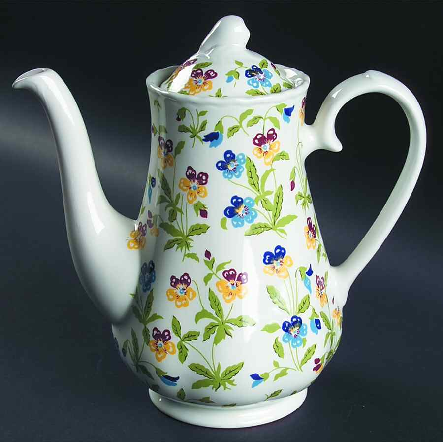 Victorian Gardens Coffee Pot & Lid by Wood & Sons-1