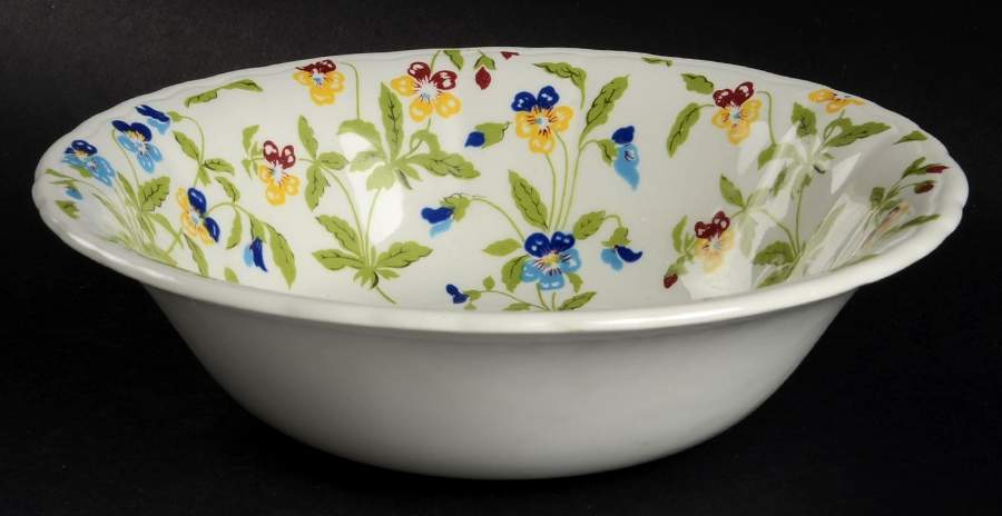 Victorian Gardens 8" Round Vegetable Bowl by Wood & Sons-1
