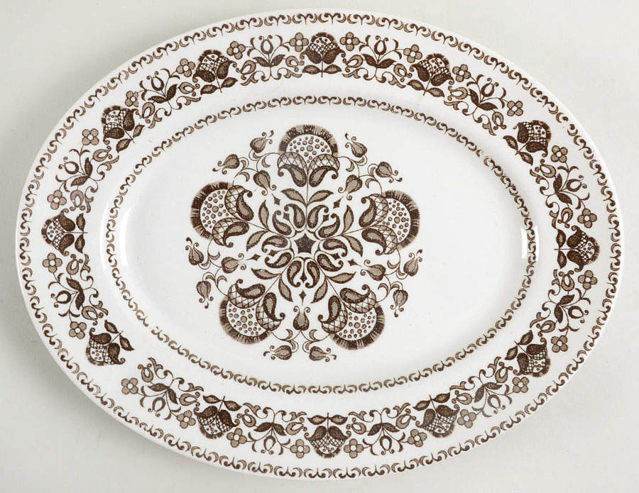 Wellesley 12" Oval Serving Platter by Wood & Sons-1