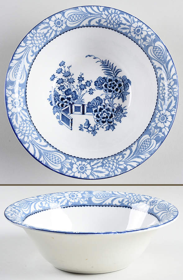 Wincanton Blue 7" Round Vegetable Bowl by Wood & Sons-1