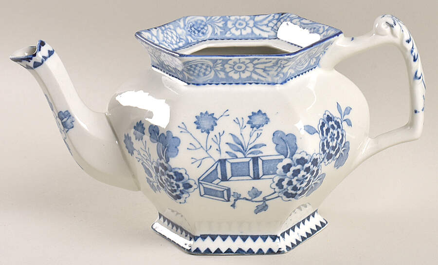 Wincanton Blue Teapot No Lid by Wood & Sons-1