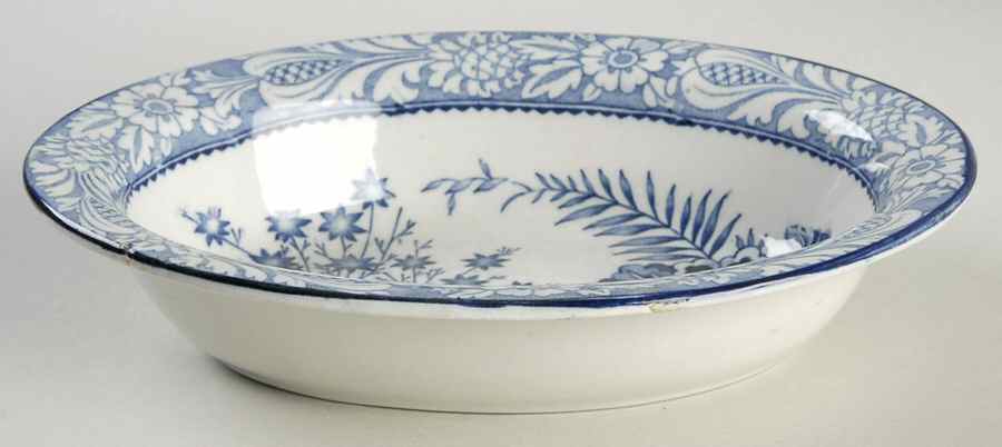 Wincanton Blue 7" Oval Vegetable Bowl by Wood & Sons-1