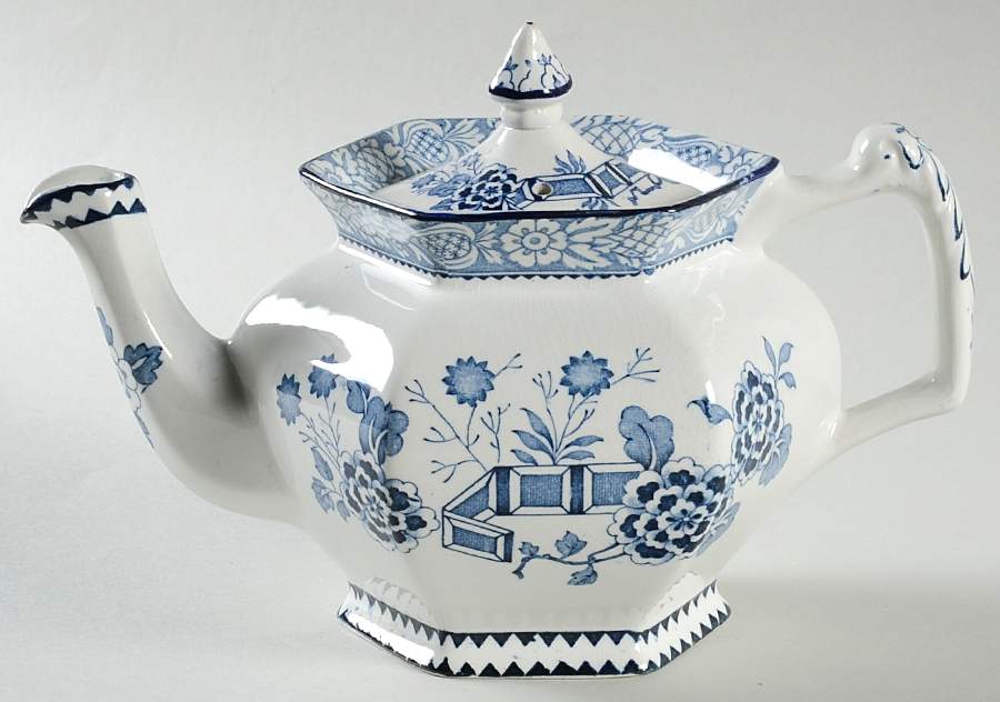 Wincanton Blue Teapot & Lid by Wood & Sons-1