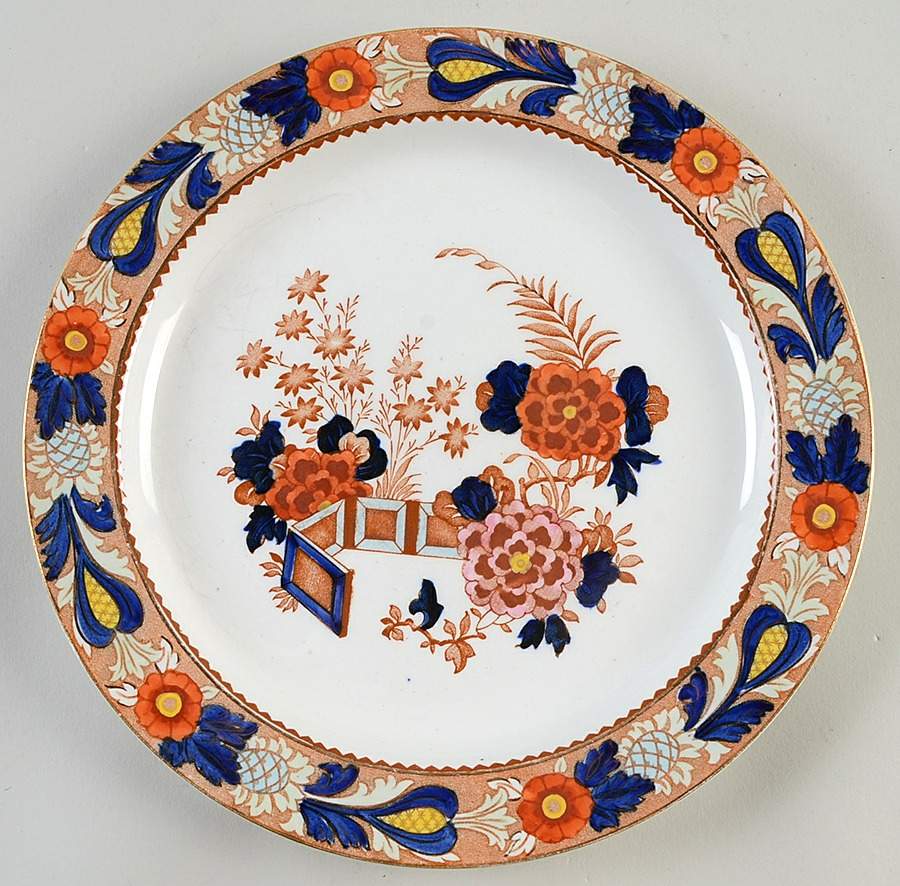 Wincanton Blue and Rust Dinner Plate by Wood & Sons-1