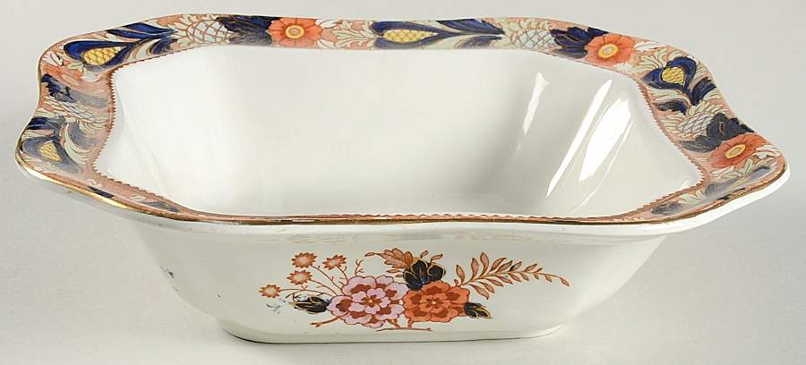 Wincanton Blue and Rust Square Vegetable No Lid by Wood & Sons-1