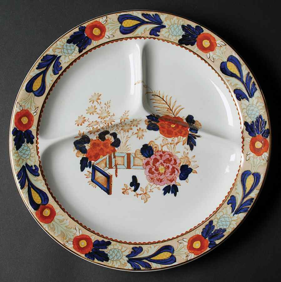 Wincanton Blue and Rust Grill Plate by Wood & Sons-1