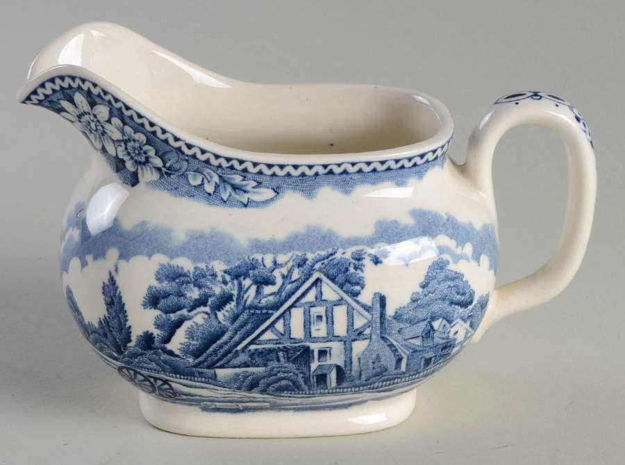 Woodland Blue (Center Scene) Creamer by Wood & Sons-1