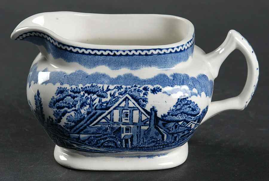 Woodland Blue (Center Scene) Creamer by Wood & Sons-1