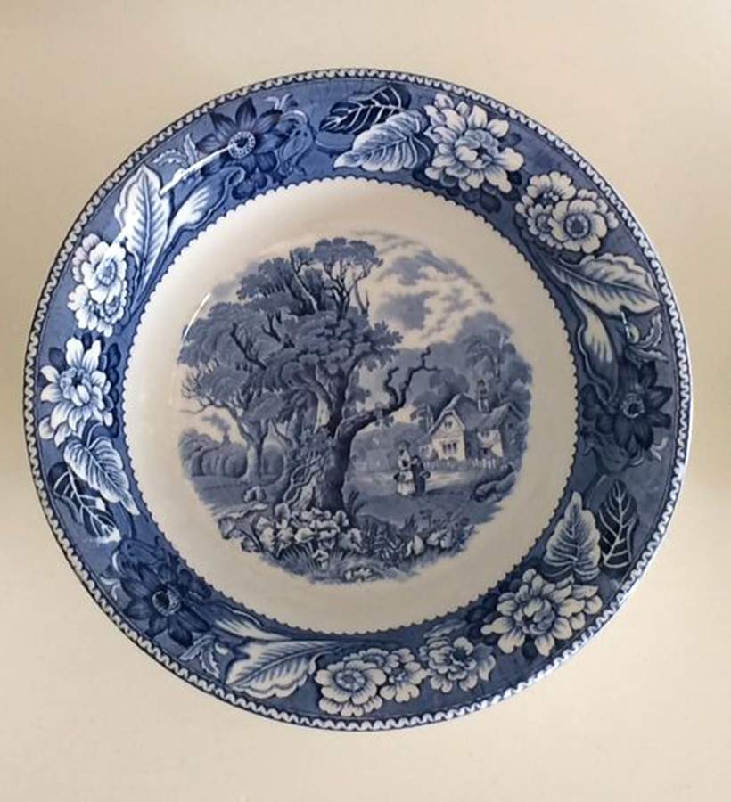 Woodland Blue (Center Scene) Coupe Cereal Bowl by Wood & Sons-1