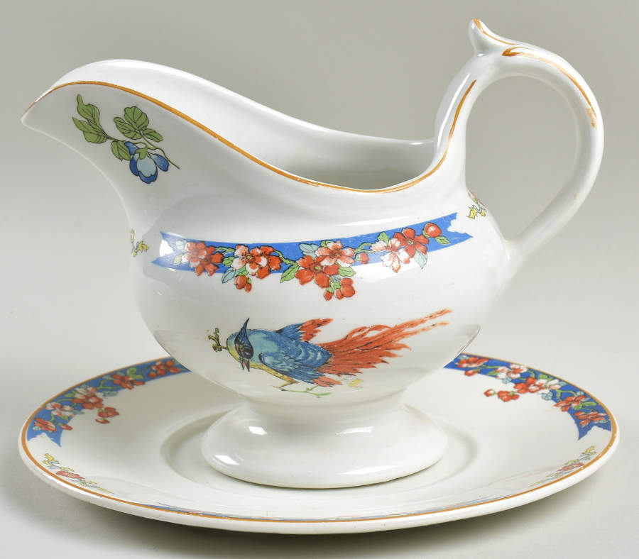 WOO1 Gravy Boat & Underplate by Wood & Sons-1