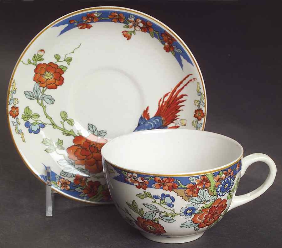 WOO1 Flat Cup & Saucer Set by Wood & Sons-1