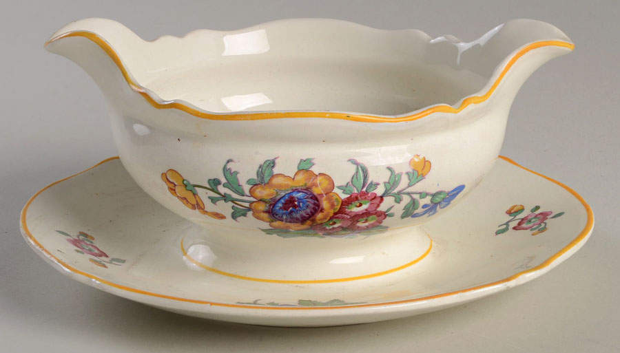 WOO4 Gravy Boat with Attached Underplate by Wood & Sons-1
