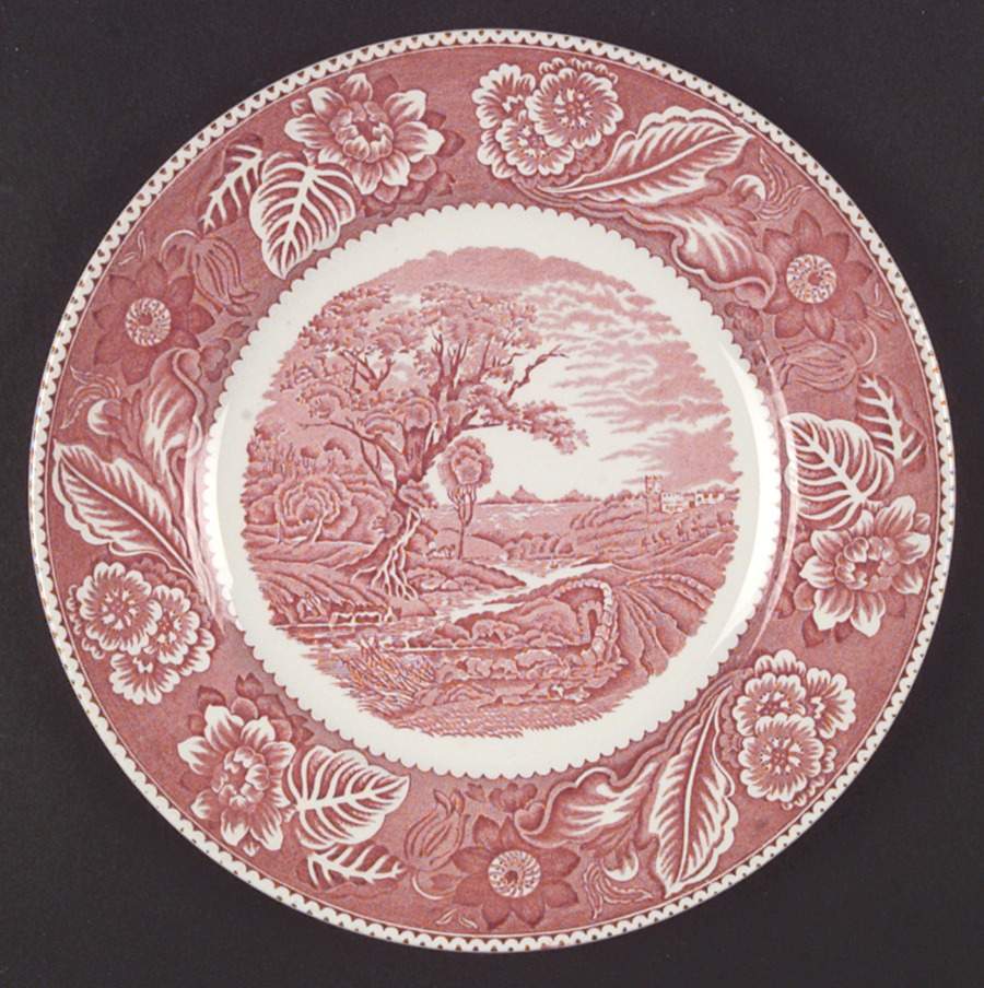 Woodland Pink Dinner Plate by Wood & Sons-1