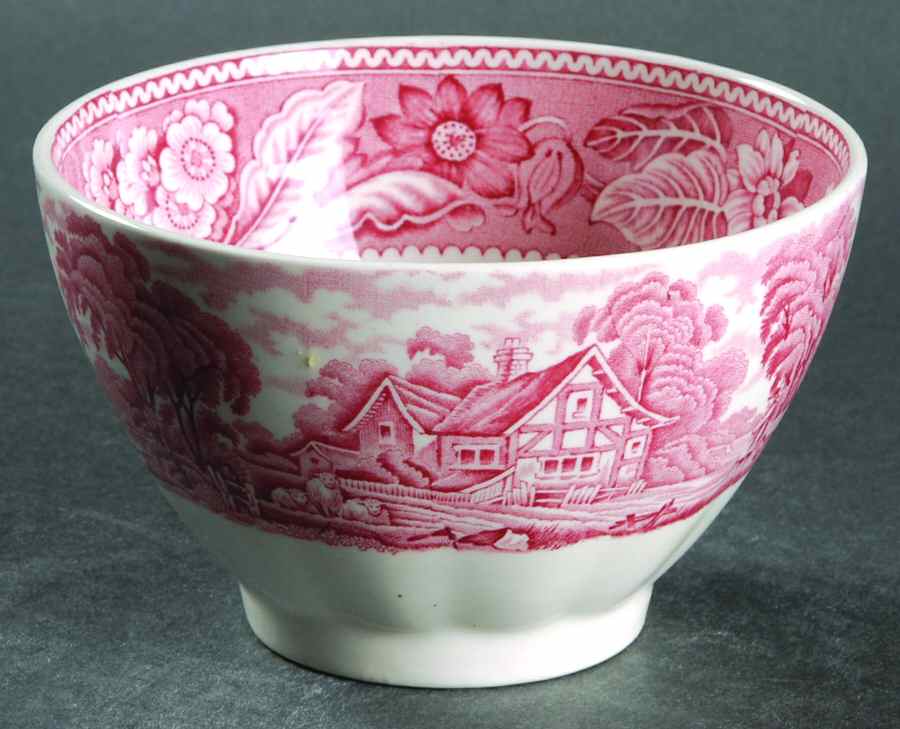 Woodland Pink Cranberry Bowl by Wood & Sons-1