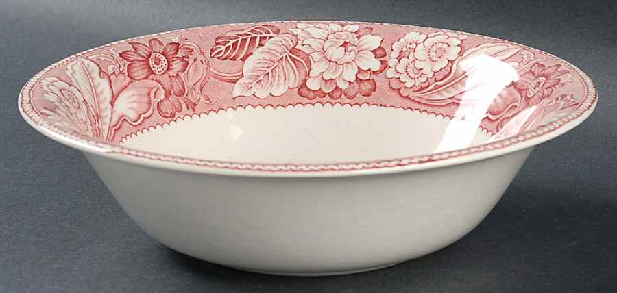 Woodland Pink 8" Round Vegetable Bowl by Wood & Sons-1