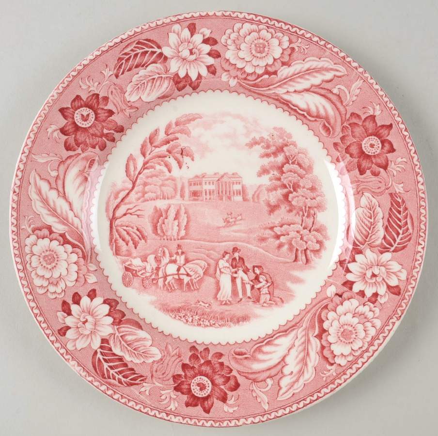 Woodland Pink Salad Plate by Wood & Sons-1