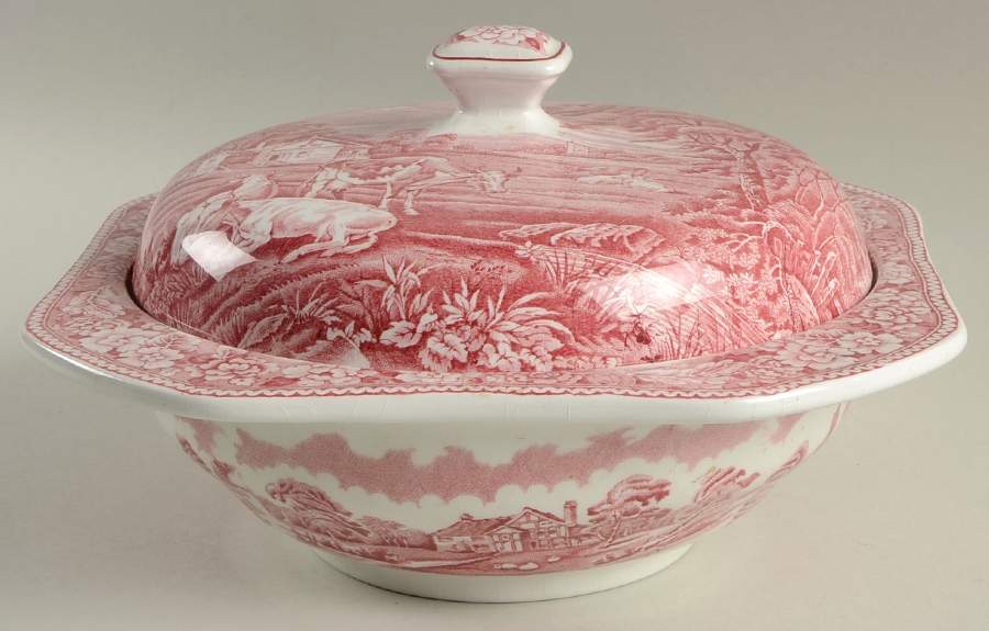Woodland Pink Square Covered Vegetable by Wood & Sons-1