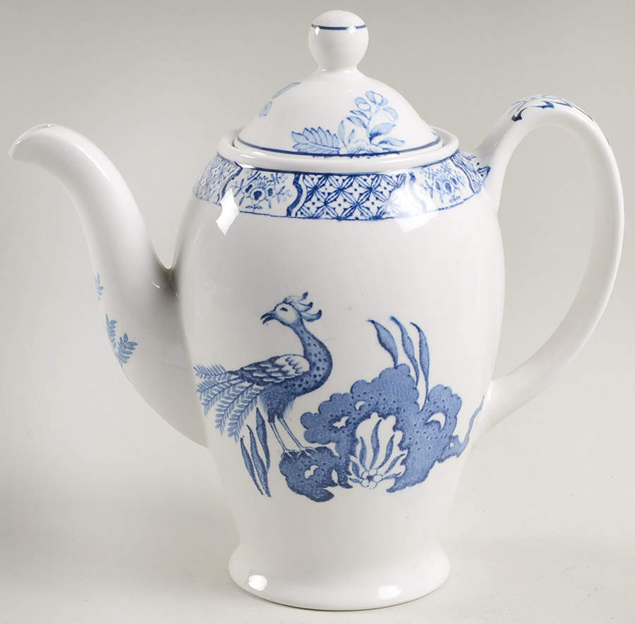 Yuan Blue and White (Older) Mini Coffee Pot & Lid by Wood & Sons-1