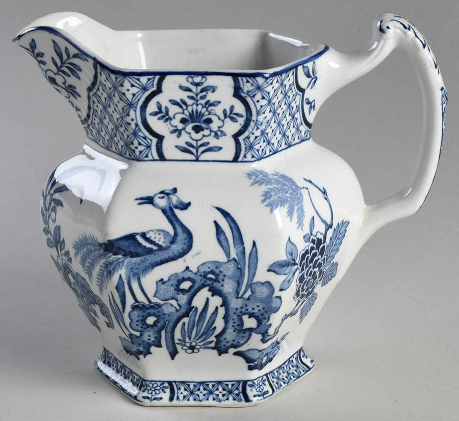 Yuan Blue and White (Older) 42 Oz Pitcher by Wood & Sons-1