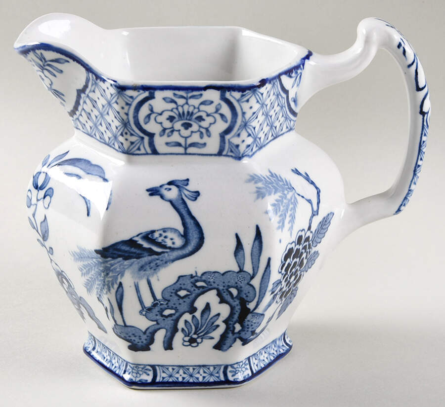 Yuan Blue and White (Older) 20 Oz Pitcher by Wood & Sons-1