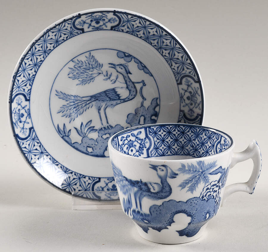 Yuan Blue and White (Older) Demitasse Cup & Saucer Set by Wood & Sons-1