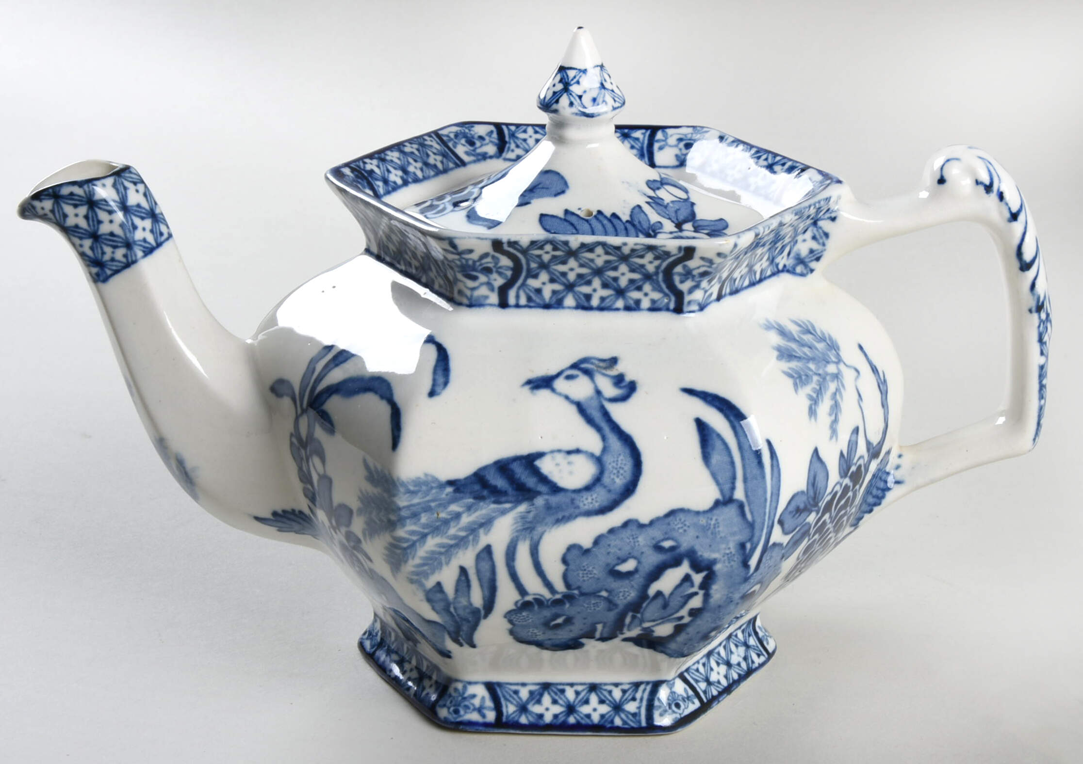 Yuan Blue and White (Older) Teapot & Lid by Wood & Sons-1