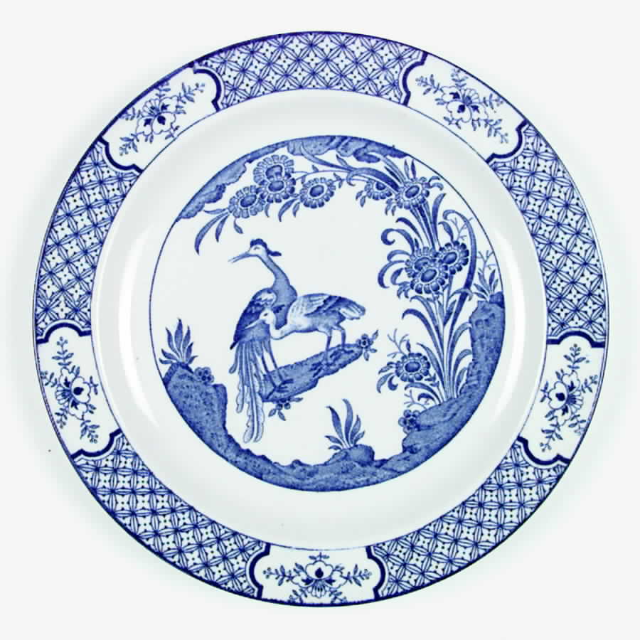 Yuan Blue and White (Older) Luncheon Plate by Wood & Sons-1