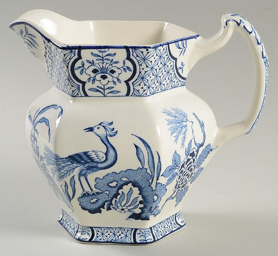 Yuan Blue and White (Older) 32 Oz Pitcher by Wood & Sons-1