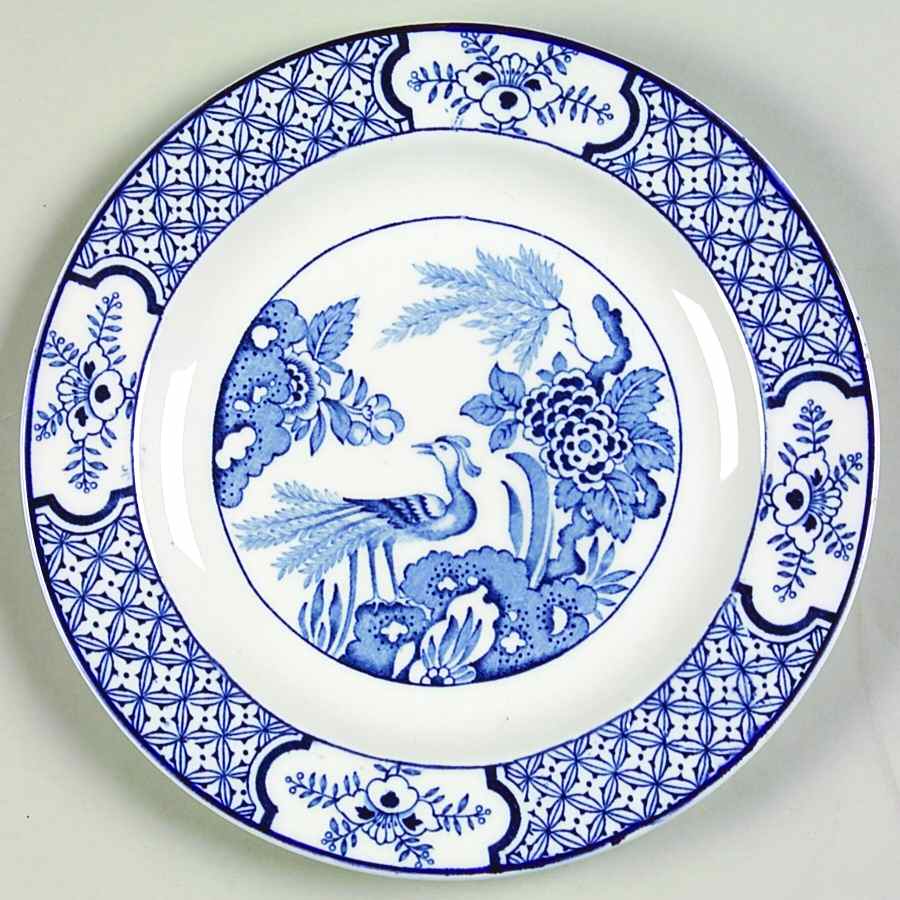 Yuan Blue and White (Older) Dessert/Pie Plate by Wood & Sons-1