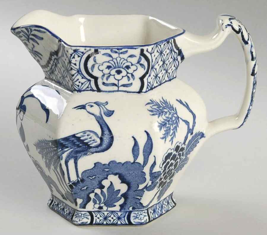 Yuan Blue and White (Older) 8 Oz Pitcher by Wood & Sons-1