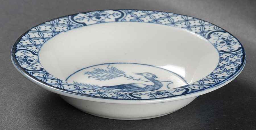 Yuan Blue and White (Older) Rim Fruit/Dessert (Sauce) Bowl by Wood & Sons-1