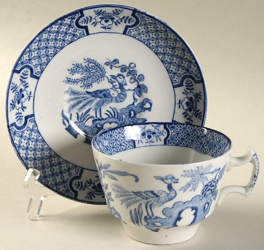 Yuan Blue and White (Older) Oversized Cup & Saucer Set by Wood & Sons-1