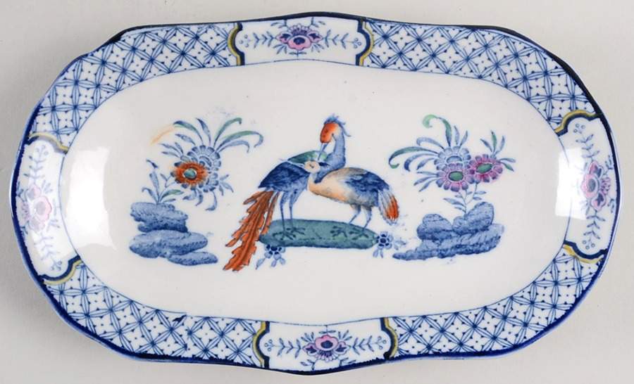 Yuan Blue Multicolor (Smooth Edge) Relish/Gravy Underplate by Wood & Sons-1